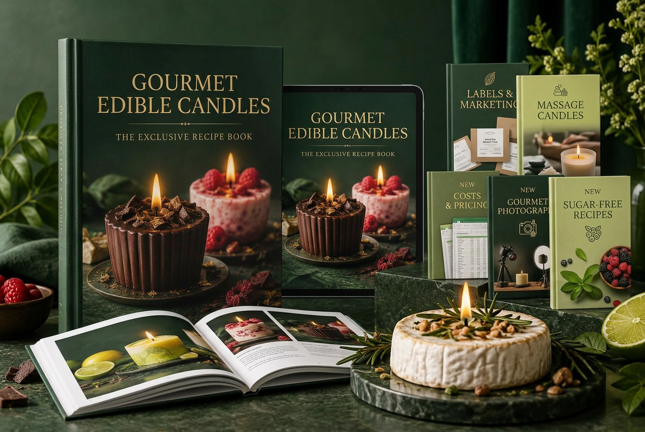 Gourmet Edible Candles book, tablet and five bonus guides
